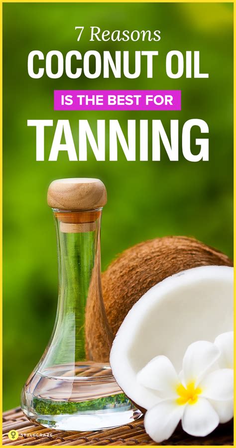 coconut oil for sun tanning.